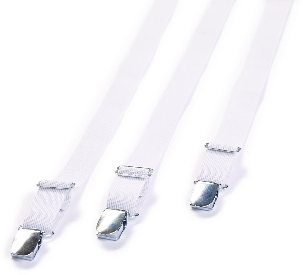 Prym 3 Lakenspanners elastisch 18mm - Wit - Max 1.40 meter