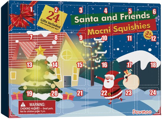 Adventskalender Blind Box 24-raster Kinder Rubberen Speelgoed Verrassing Blind Box