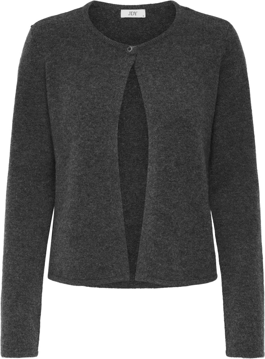 Jacqueline de Yong Vest Jdyrue Life L/s Onebutton Cardi Knt 15355568 Dark Grey Melange Dames Maat - XS
