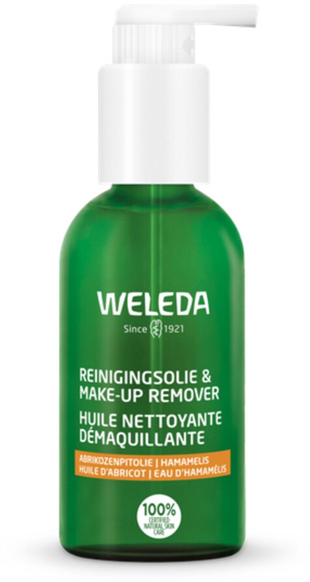 1 x WELEDA - Reinigingsolie & Make‑up Remover - 150 ml - Make-up Remover - Oogmake-up Verwijderen - Natuurlijke Reinigingsolie - Waterproof Make-up Verwijderen - Gezichtsreiniging