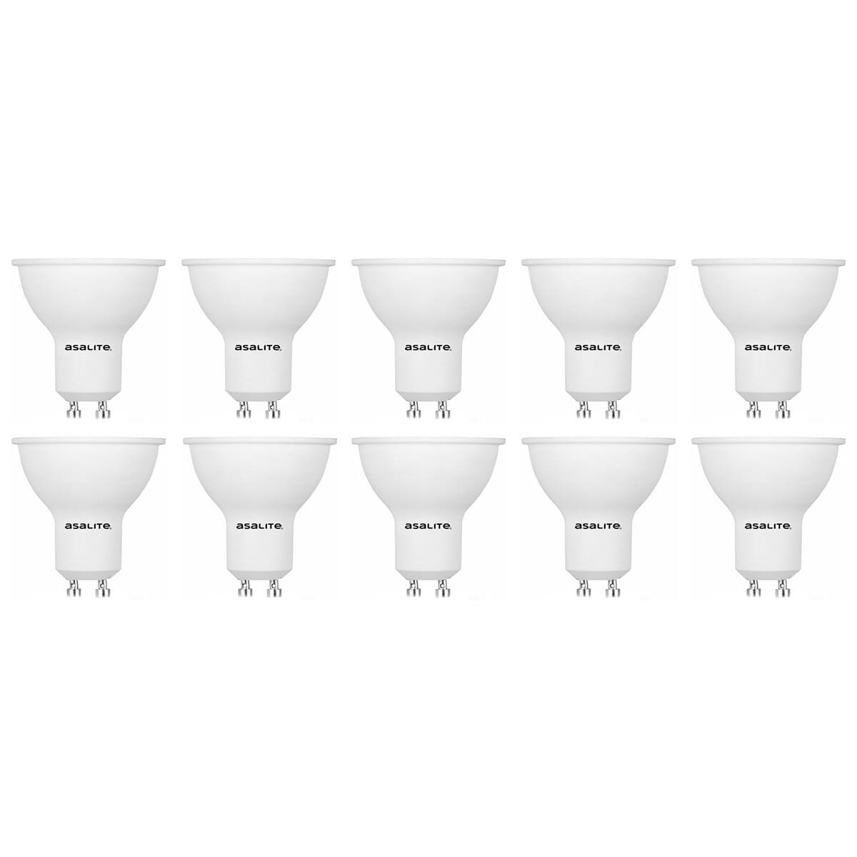 Asalite LED Lamp Spot GU10 Fitting - 3W = 25W - 260 Lumen - 4000K Neutraal Wit Licht - Niet Dimbaar - 220-240V - Ø50mm - GU10 LED Spotlamp - 10 stuks