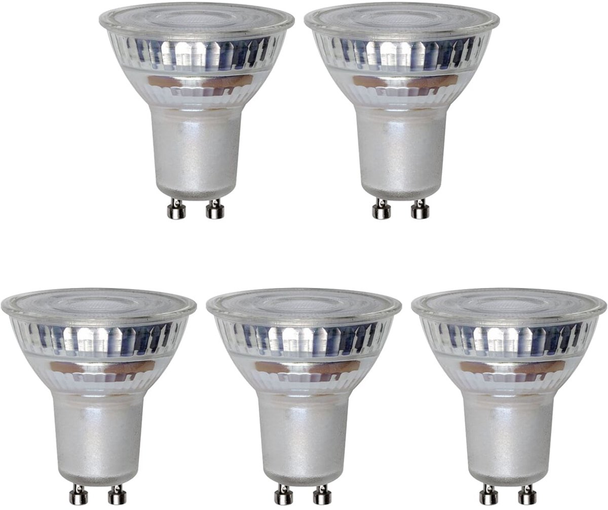 SPL GU10 LED Lamp 5.2W Dimbaar - CRI 97 - Warm Wit - 3000K - LED Spot MR16 - Vervangt 35W - 5 Stuks