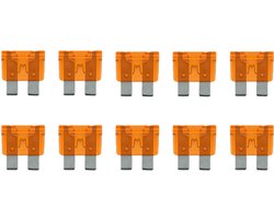 Standaard Auto Steekzekeringen - 5A 32V - Oranje - Geschikt voor Auto/Camper/Boot - Per 10 stuk(s)
