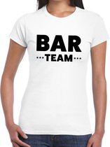 Bar team / personeel tekst t-shirt wit dames XL
