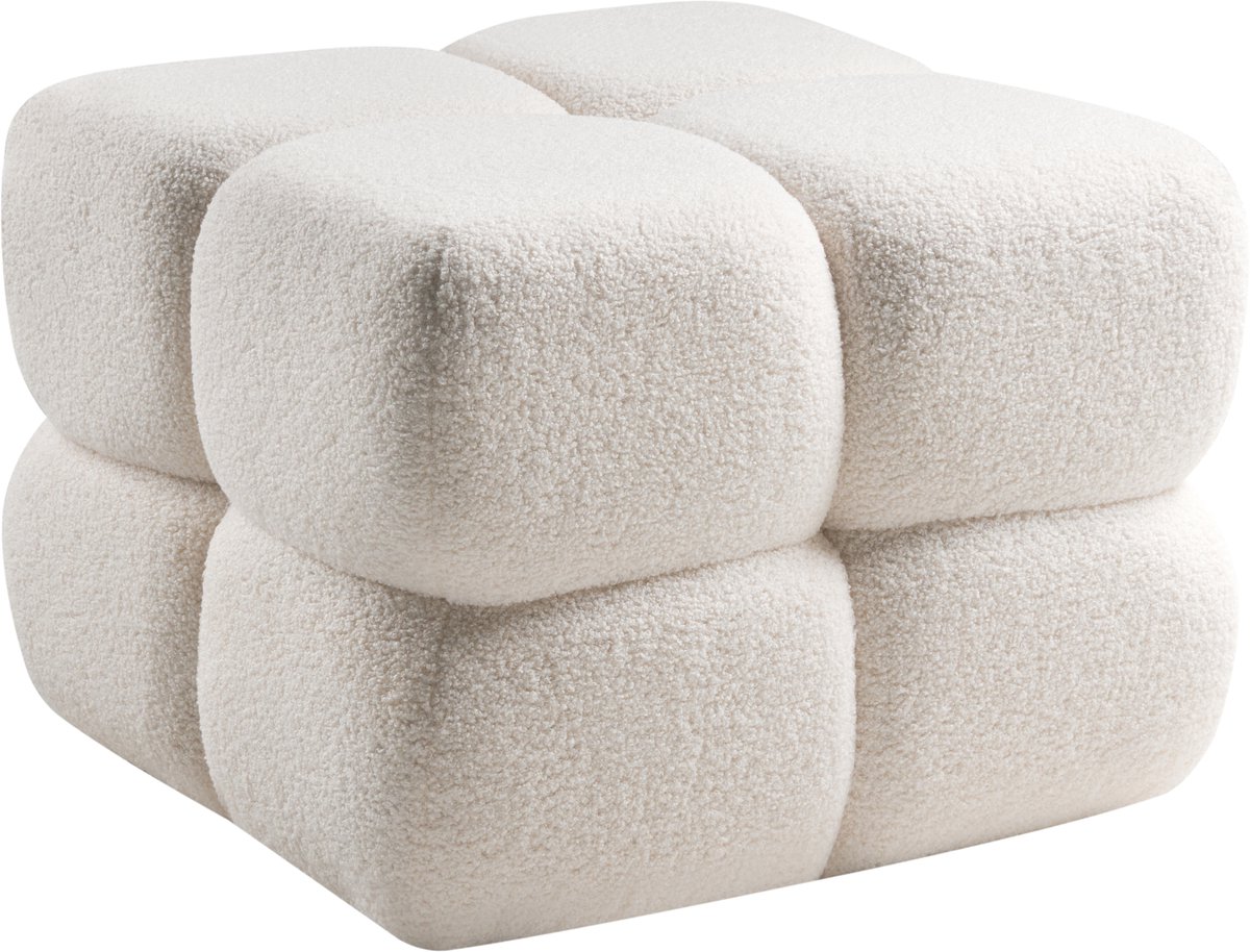 BELIANI CALIENTE - Poef - Gebroken wit - Bouclé