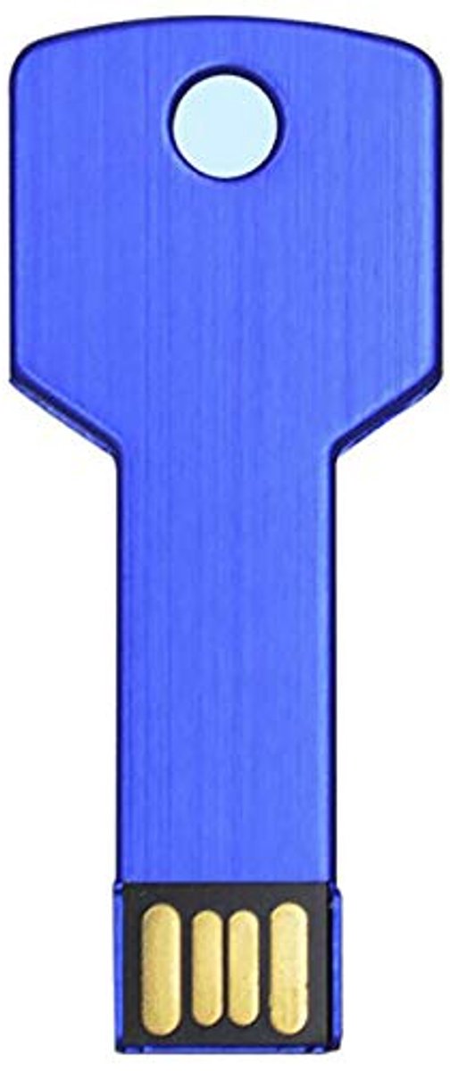 Pendrive, USB-stick, metaal, 32 GB, 64 GB, 128 GB, extern geheugen, waterdicht, PC LAPTOP Notebooc AUTO A002 (32 GB, blauw)