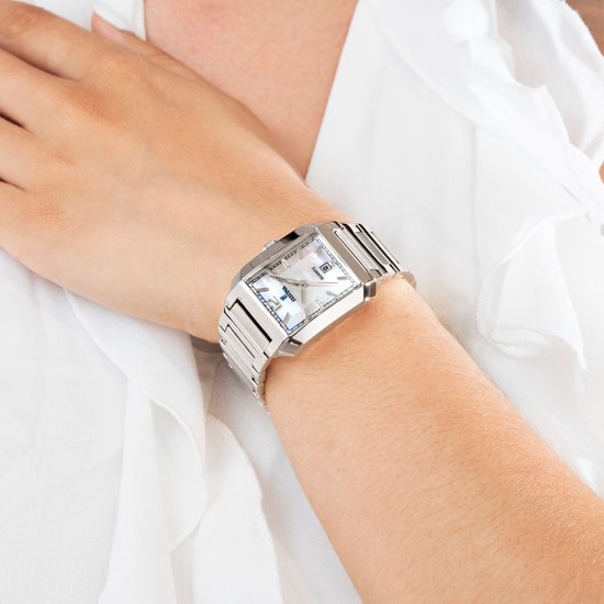Montre dateur On The Square Mother-of-pearl