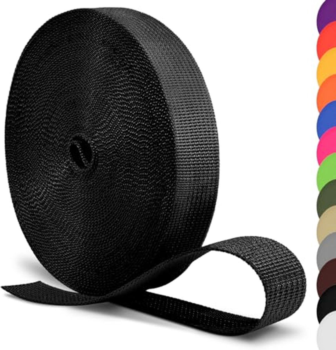 Polypropyleen Webbing Strap 1 Inch 1,5 Inch 2 Inch - 12 Yards Brede Singelband voor Tassen, Gazon Stoelen en DIY Crafting
