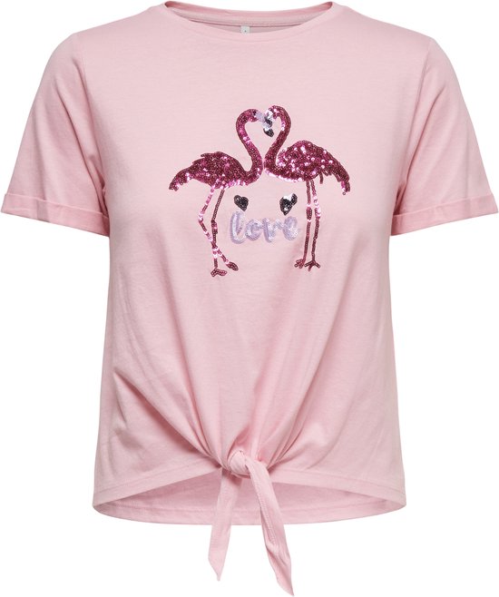 ONLY - ONLDORA S/S KNOT FOLD-UP TOP JRS Dames T-shirt