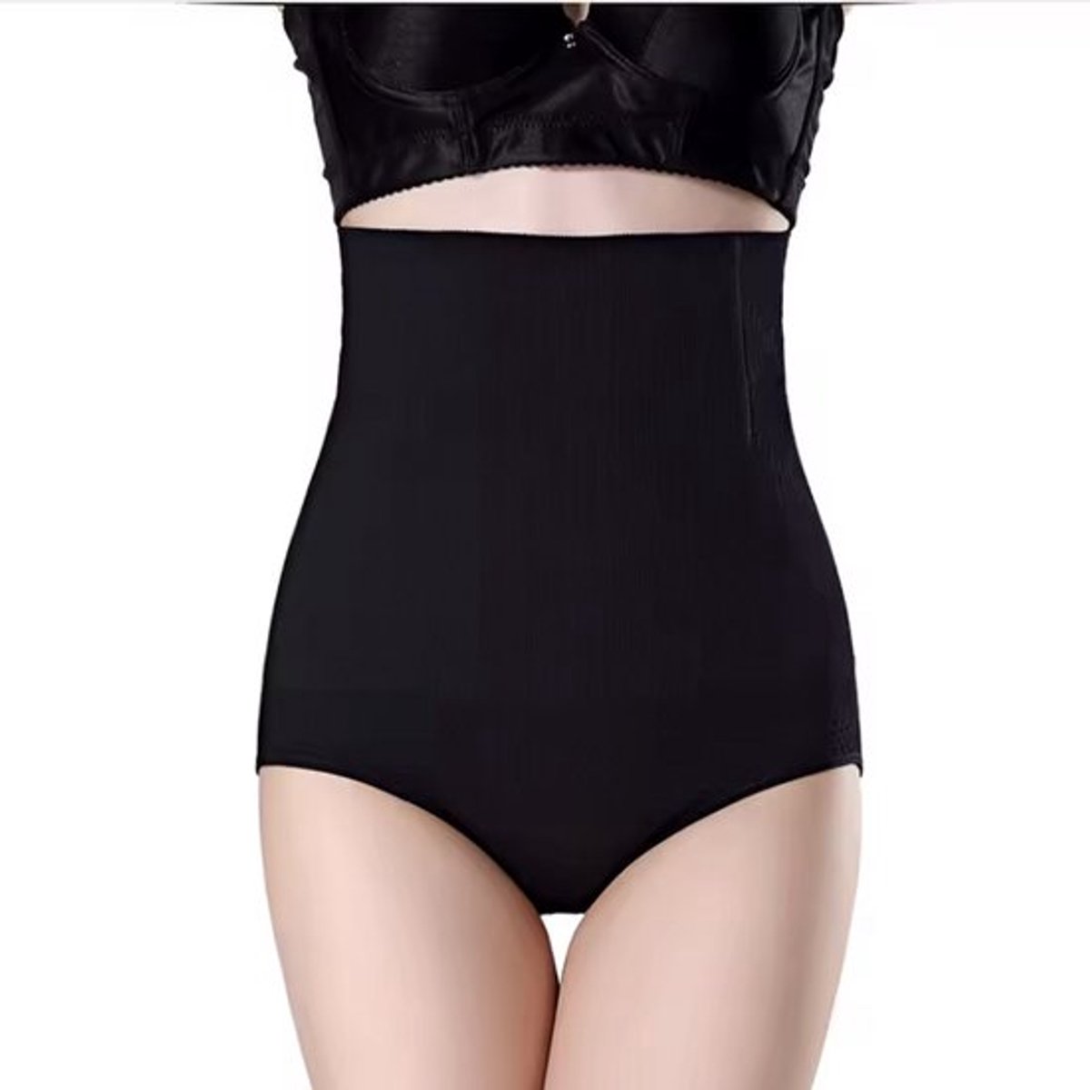 *** 2 Stuks Zwart Corrigerend Ondergoed Dames – Maat 38/40 - Hoge correctie slip - Katoen elastaan - Shapewear Duo onderbroekjes - Figuurcorrectie - Body shaper - van Heble® ***