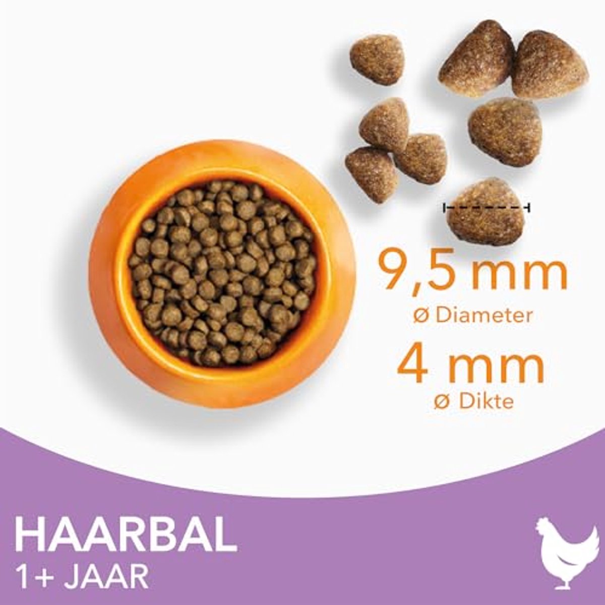 IAMS Anti-Haarbal kattendroogvoer met kip - droogvoer voor katten vanaf 1 jaar, 3 kg