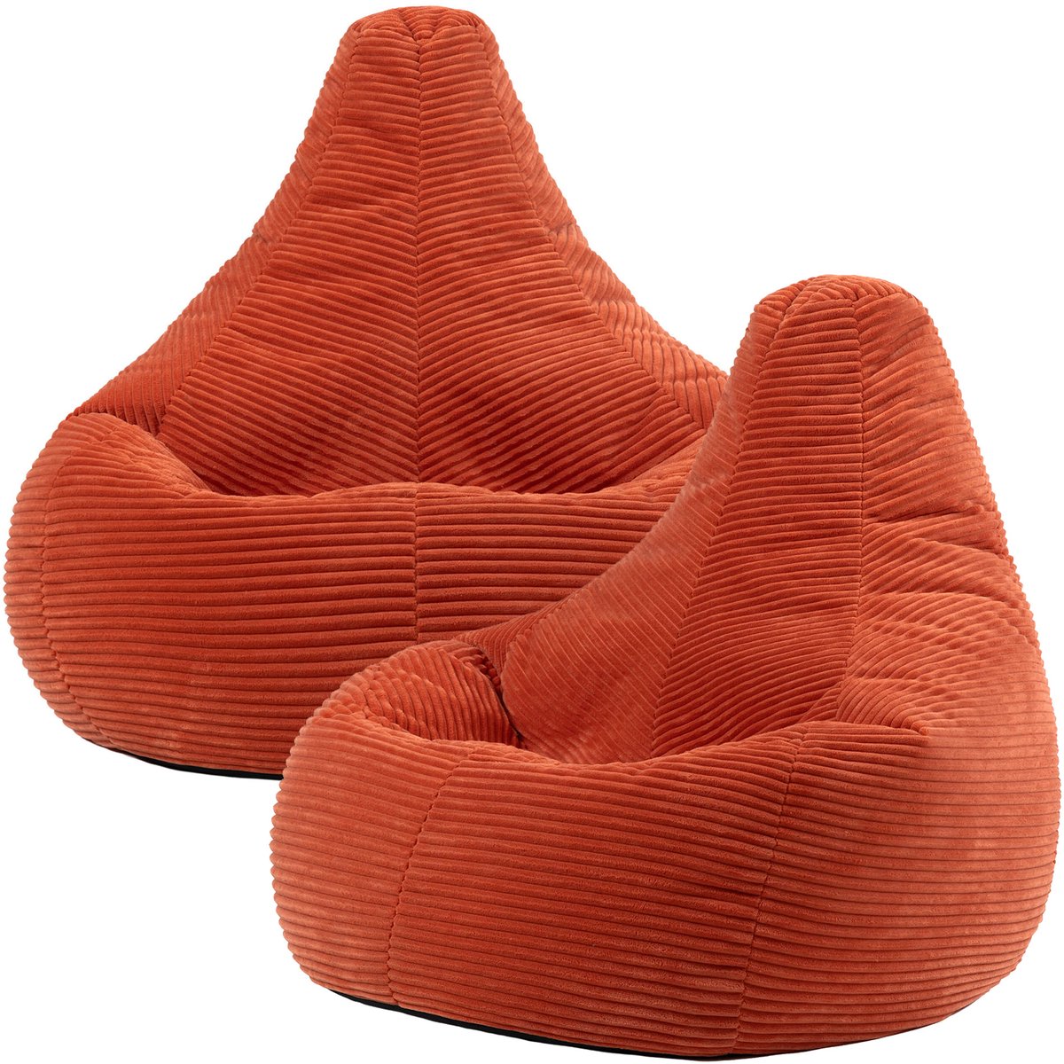 icon - Dalton Zitzak Fauteuil - Set van 2 - Gaming - Ribfluweel - Terra-oranje