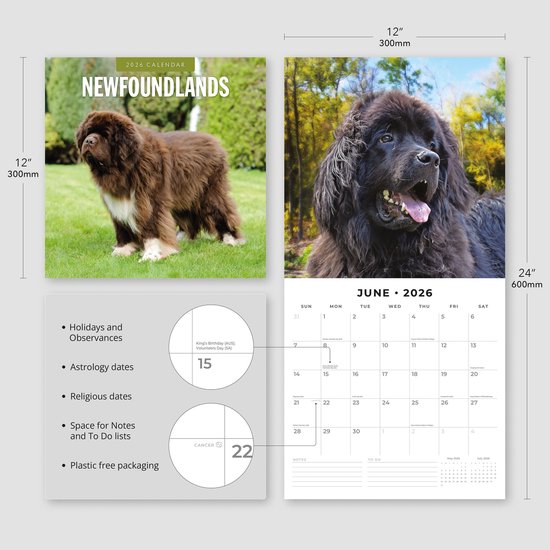 Calendrier de Terre-Neuve 2026