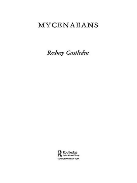 Peoples of the Ancient World - The Mycenaeans - cover