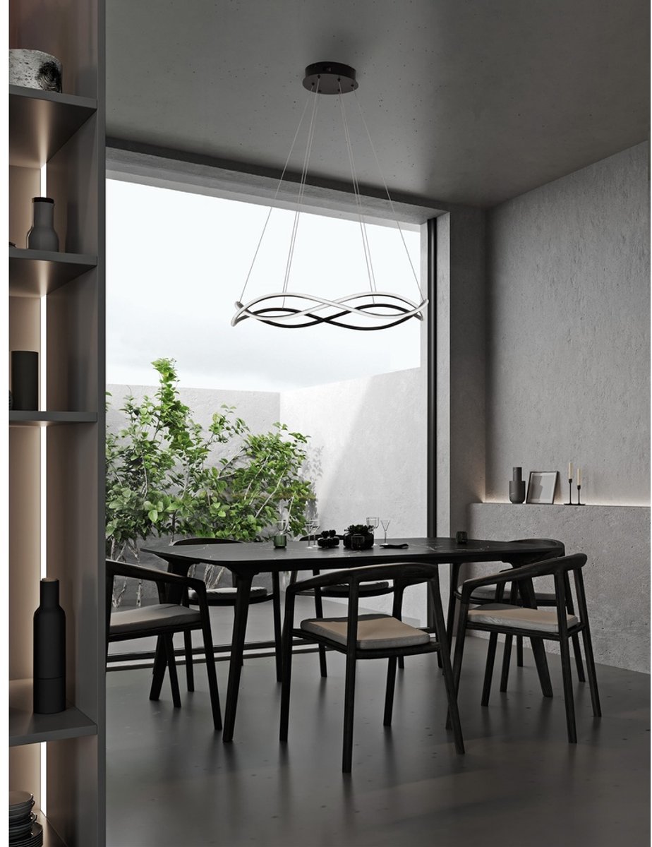 Lyora Design hanglamp Jinal zwart Ø 80cm - 9348103