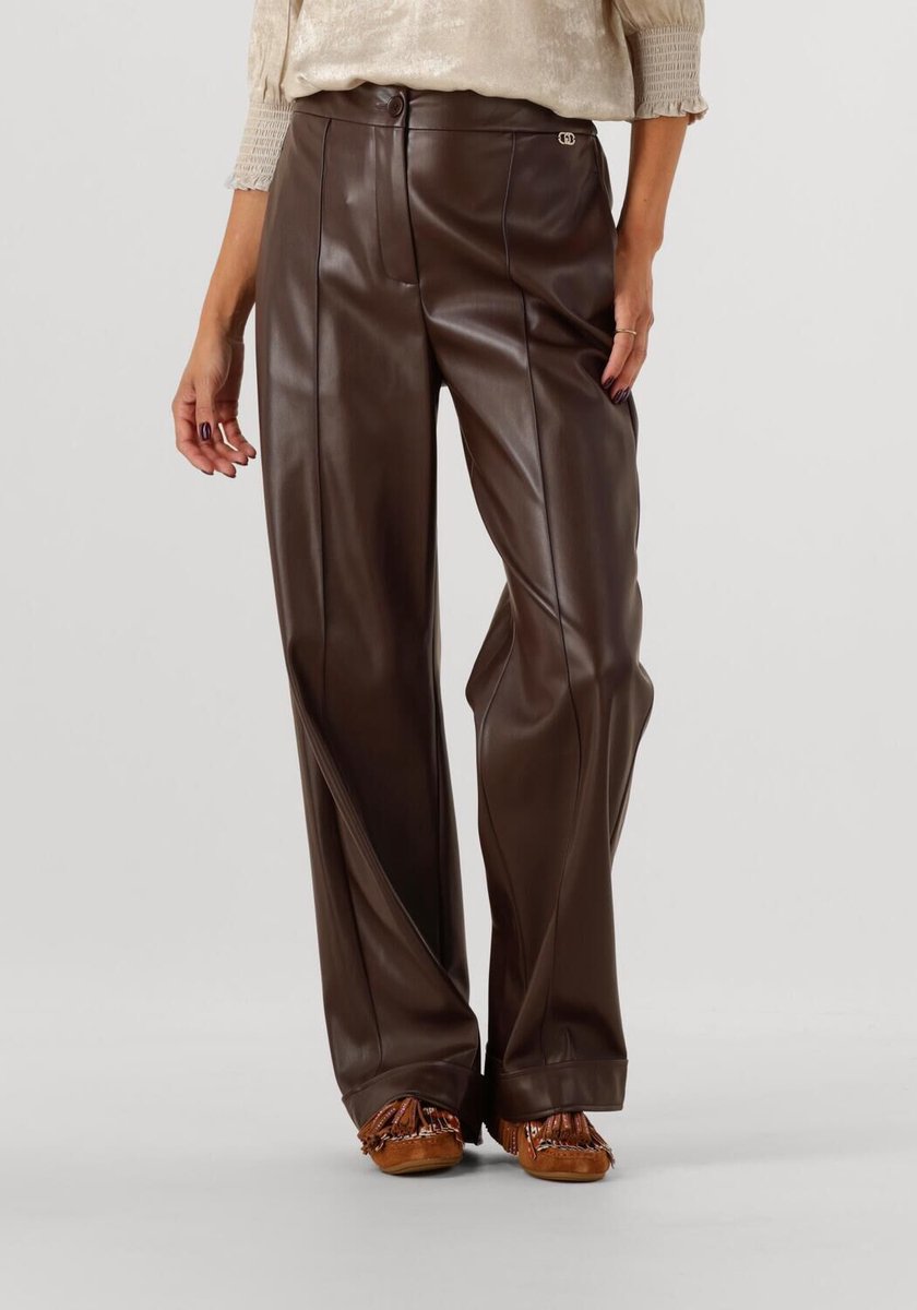 Liu Jo Pant Spalmato Broeken Dames - Bruin - Maat 42