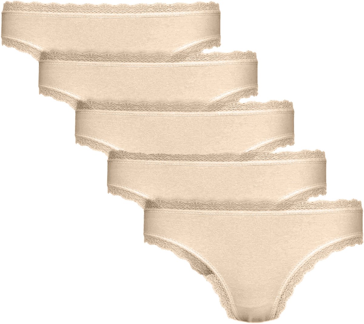COTTON LACE Tanga Women 5er Pack