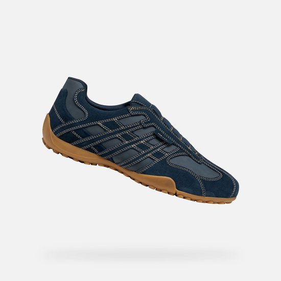 Baskets en cuir à enfiler pour homme Geox U Snake Original A U56MNB 022EK C4002 Blauw