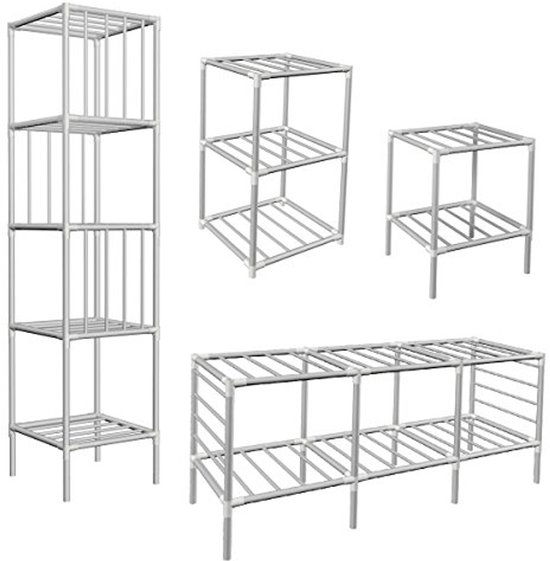 eyepower XXL Garderobekast 178x128x45cm - open metalen