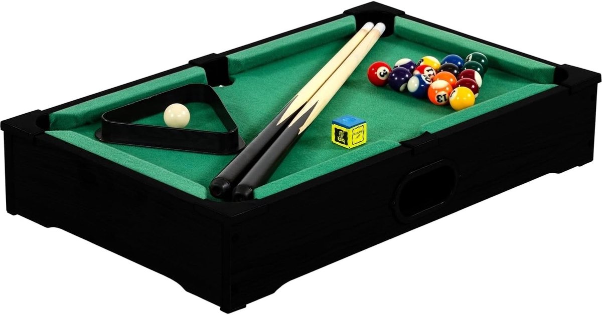NORTH Assisi Mini Pooltafel Zwart/Groen 51 x 31 x 10 cm
