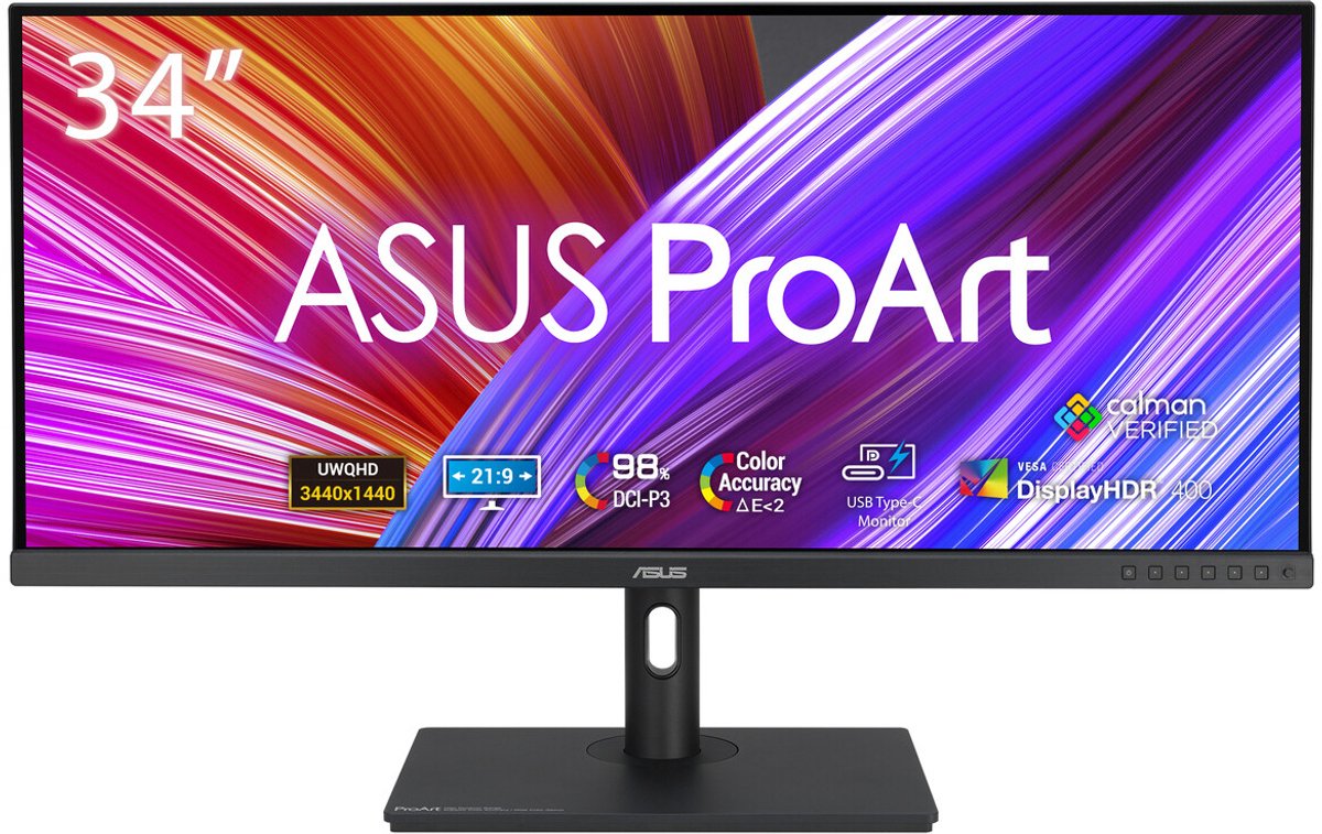 ASUS ProArt PA348CGV 86,4 cm (34") 3440 x 1440 Pixels UltraWide Quad HD Zwart