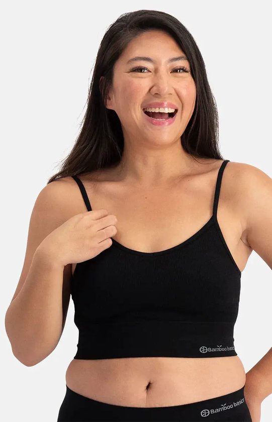 Comfortabel & Zijdezacht Bamboo Basics Seamless Padded Bra Fenna V-hals - Zwart - L