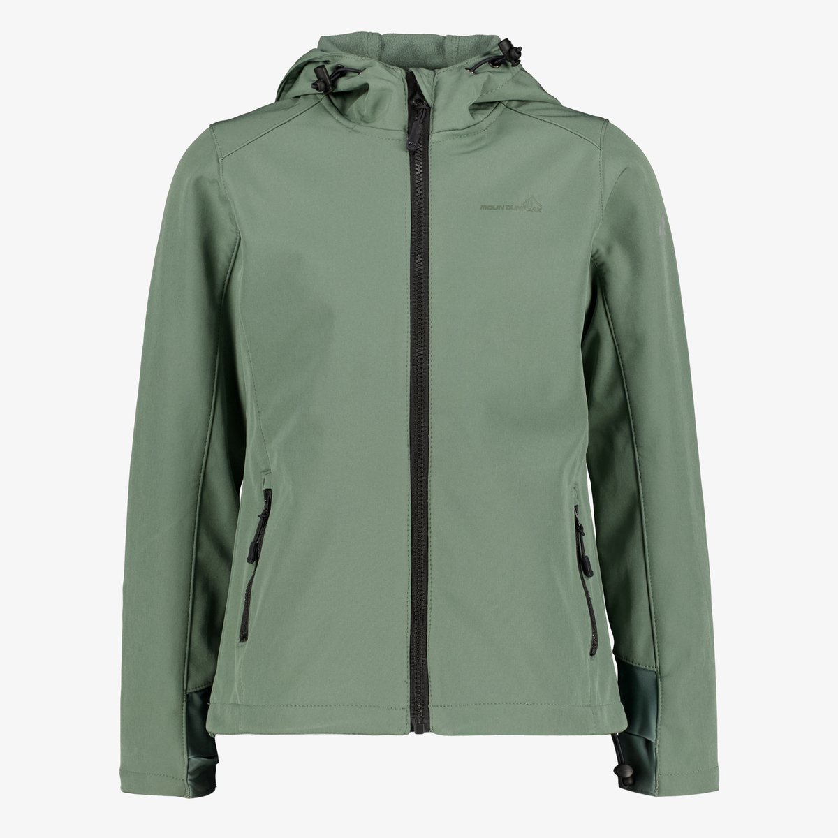 Mountain Peak kinder softshell jas groen - Maat 176