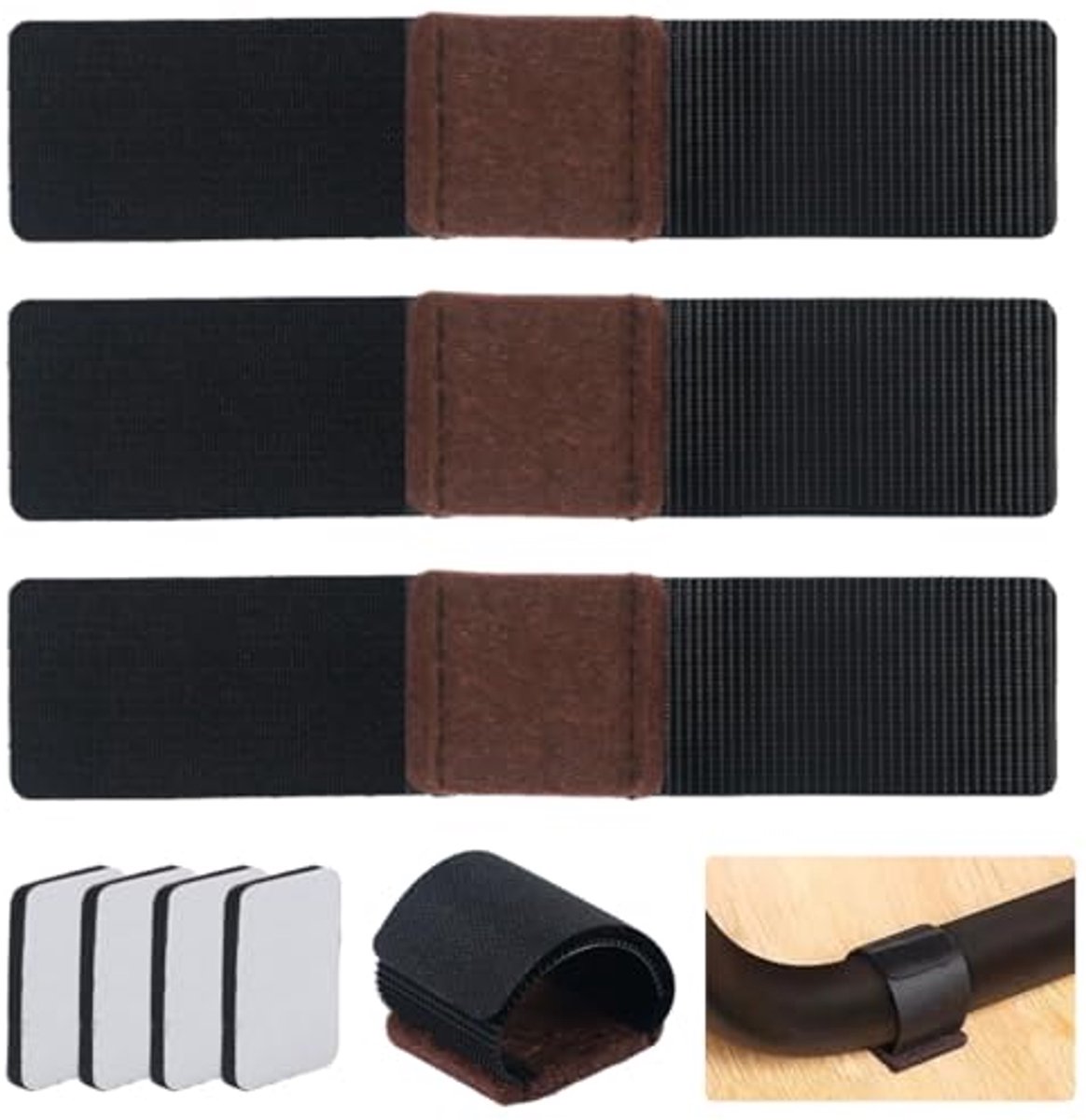 Image of 48-delige vloerbeschermers voor stoelen - Antislip en geluidsdemping voor vloerschade bescherming