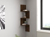 Skye Decor, Wandplank, Zikzak - Walnut, Gemelamineerde spaanplaat, Walnoot, 25 x 25 x 105,4 cm