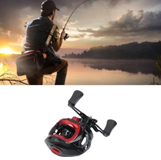 Metal Baitcasting Reel, Long Cast Spool 7.2:1 Gear Ratio Baitcaster Fishing Reel for Saltwater Freshwater Fishermen — afbeelding 5