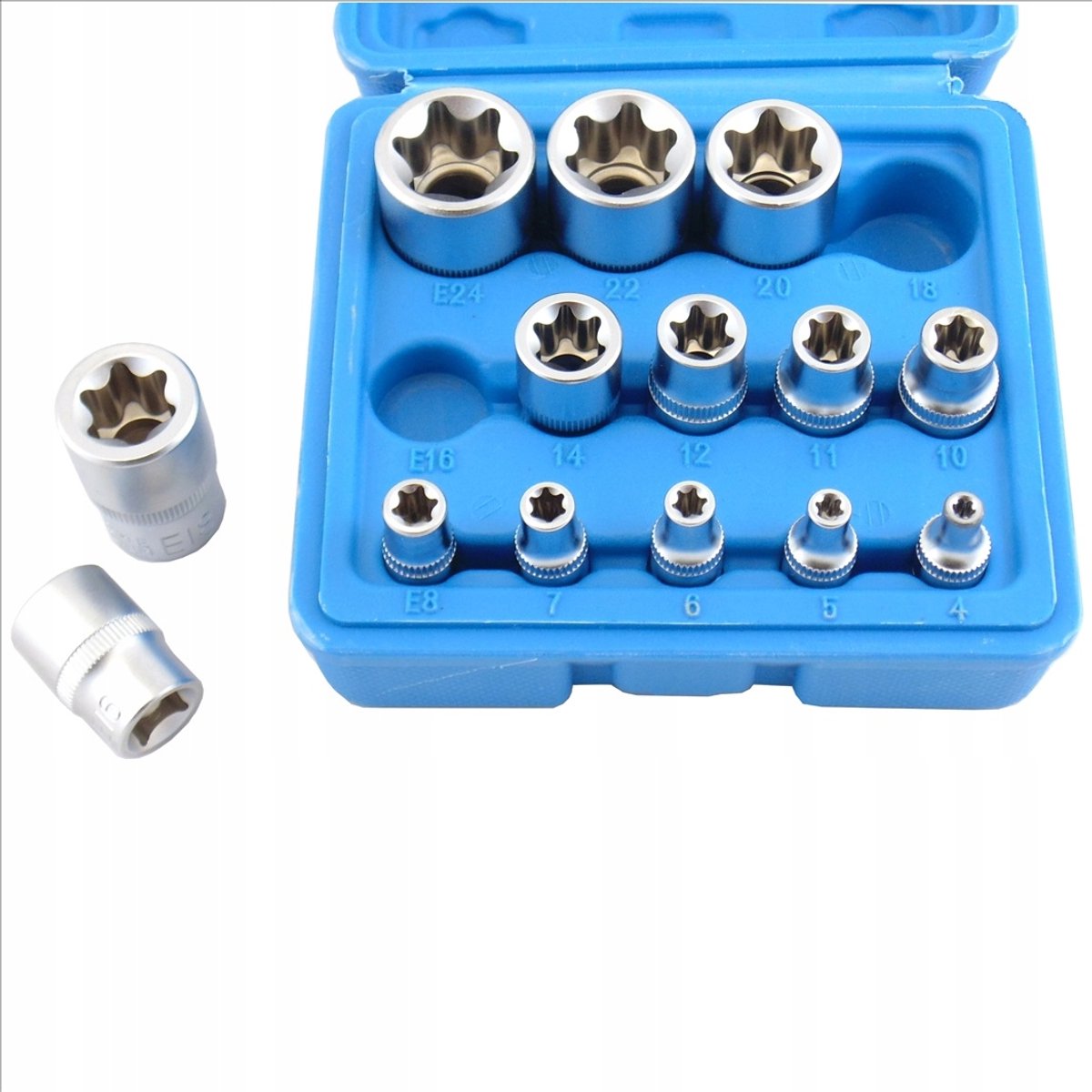 Falon-Tech FT-1727 E-Torx Dopsleutelset 1/4", 3/8", 1/2"