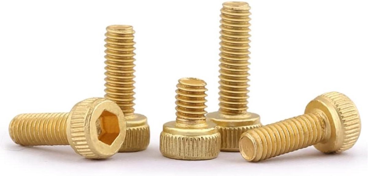 Provento - Koperen inbusbouten 30 stuks M2x12 mm voor doe-het-zelf projecten