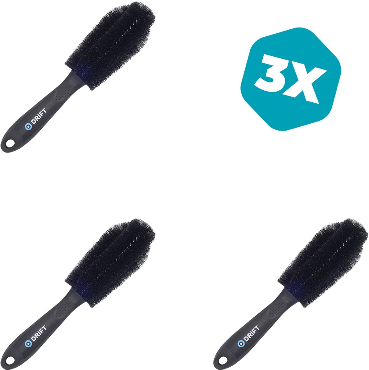 3 × Wiel- en Componentborstel - Wheel & Component Brush - Schoonmaakborstel