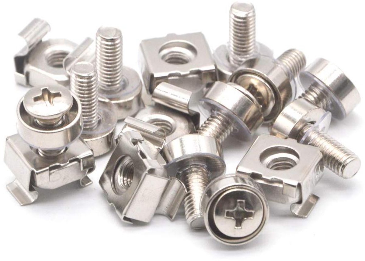 Provento - Kooi Moeren en Schroeven M6x20 Vernikkeld Staalkoolstof 50 stuks met Moertool