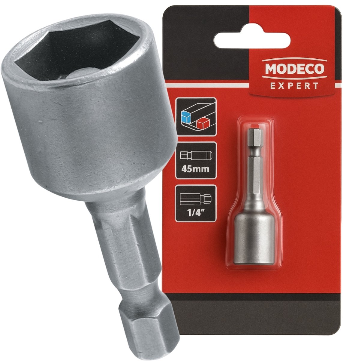 Modeco Dopslagdoppen 10mm Magnetisch 1/4" voor Schroefmachines