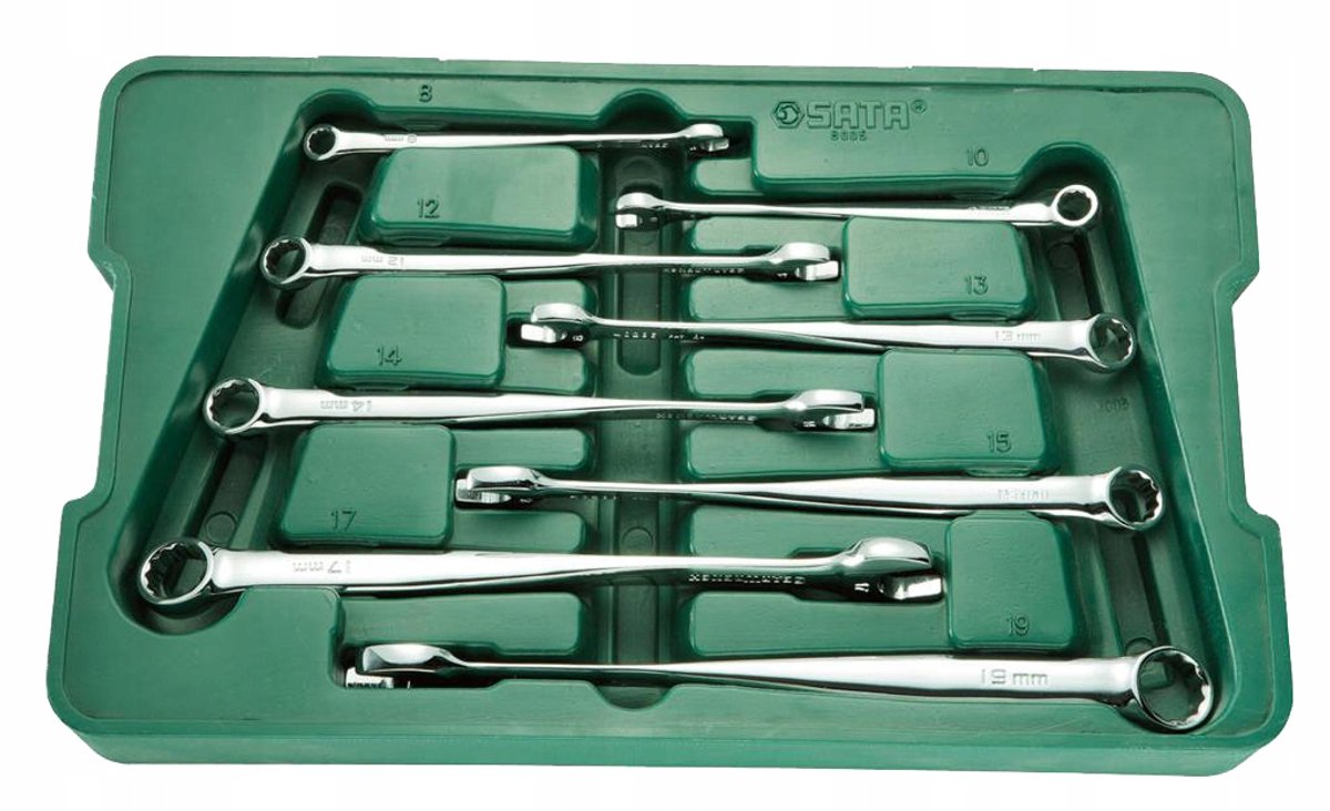 SATA XL Ring- en steeksleutelset met ratel (8-delig)