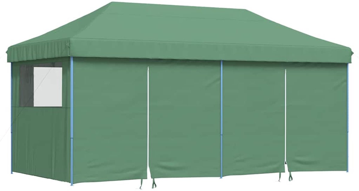 vidaXL - Partytent - inklapbaar - pop-up - met - 4 - zijwanden - groen