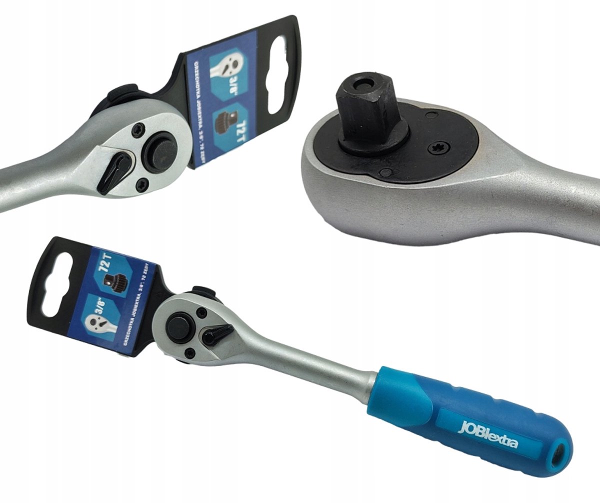 Jobi Ratelsleutel 3/8" 72 Tands Antisliphandvat X3912