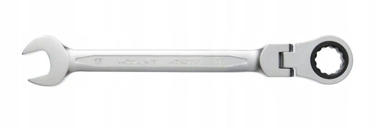 HOGERT Ringsleutel met Ratel en Scharnier, 21 mm, CrV Staal, 72T