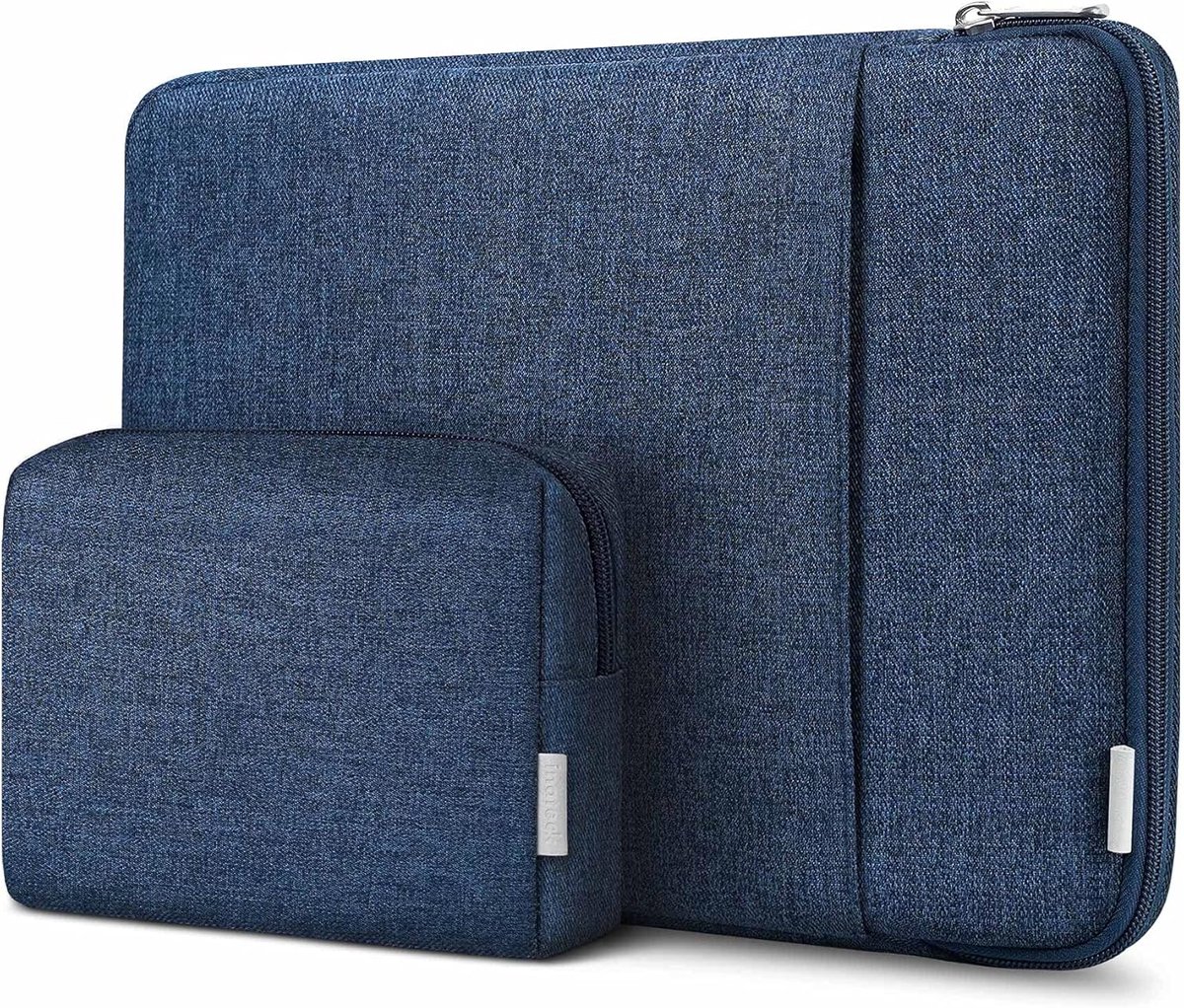 Laptoptas 13 inch Laptop Sleeve Case Compatibel met 13 MacBook Air 2020M1-2018, 13 MacBook Pro 2020M1-2016, Surface Pro X/8/7/6/5/4, XPS13, Laptoptas blauw