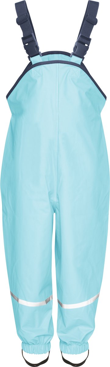 Playshoes regenbroek met schouderbanden turquoise 140