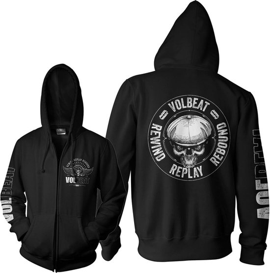 Volbeat Hoodie Rrr Zipped Hoodie WMX-33-VB009-H65-10 Black-XL