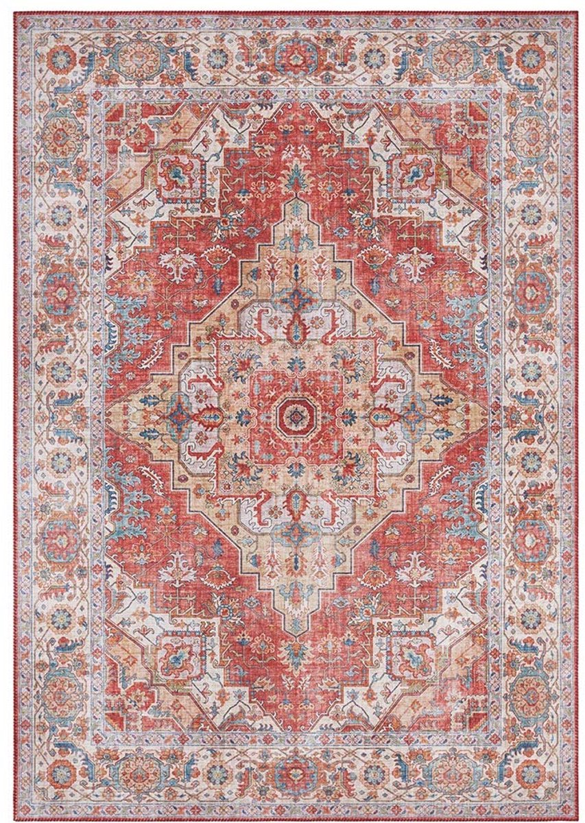 Vintage tapijt oosterse look - duurzaam en onderhoudsvriendelijk - 1 stuk - roze