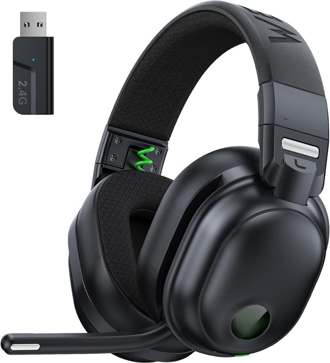 "SCH® Game headset draadloos - Headset - Game headset - Gaming headsets - Zwart - ‎18cm x 9cm x 19cm "
