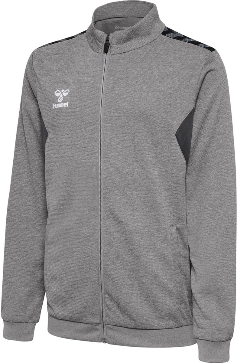 Hummel Kinder Trainingsjacke Hmlauthentic Pl Zip Jacket Kids Grey Melange-128
