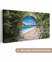 Peinture sur toile 40x20 cm - Décoration murale Plage - Mer - Transparent - Décoration murale murale salon - Décoration chambre - Accessoires de chambre - Peintures