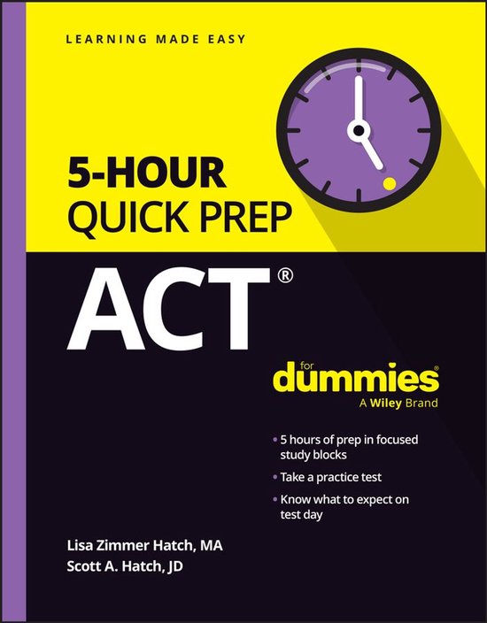 ACT 5-Hour Quick Prep For Dummies - cover
