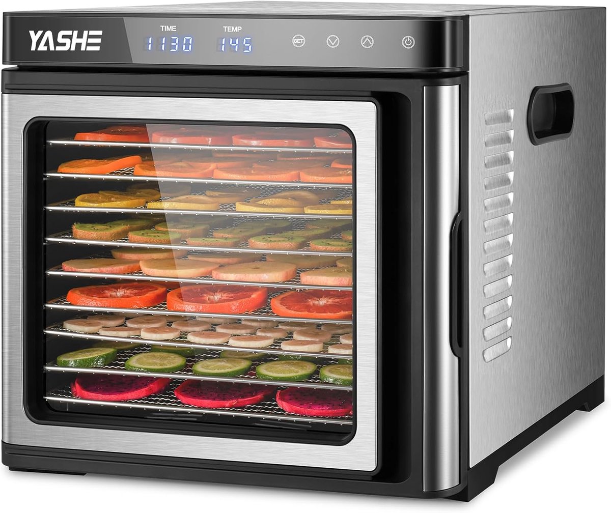 Voedseldroger 1000W met LED-display en instelbare temperatuur voor groenten en fruit