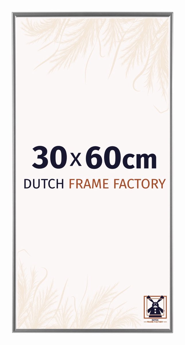 Dutch Frame Factory Fotolijst 30x60 cm - Kunststof - Zilver Hoogglans - Easy