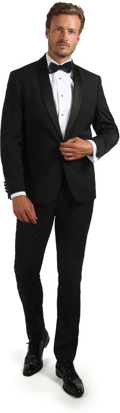 Convient - Smoking Brooklyn Wool Blend - 62 - Coupe moderne - Luxe - Mélange de laine vierge italienne - Gala